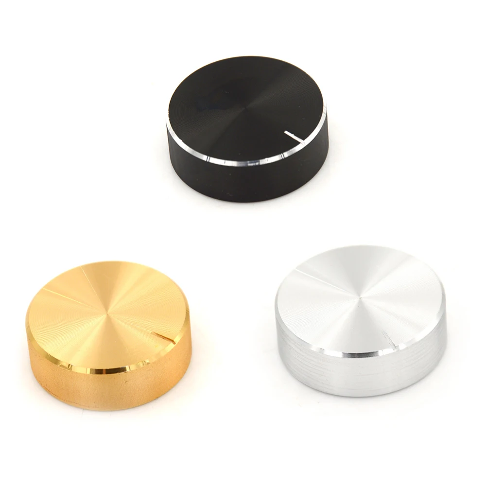 

Black Silver Gold Aluminum Volume Control Rotary Knobs Black For 6mm Dia. Knurled Shaft Potentiometer New Arrival!