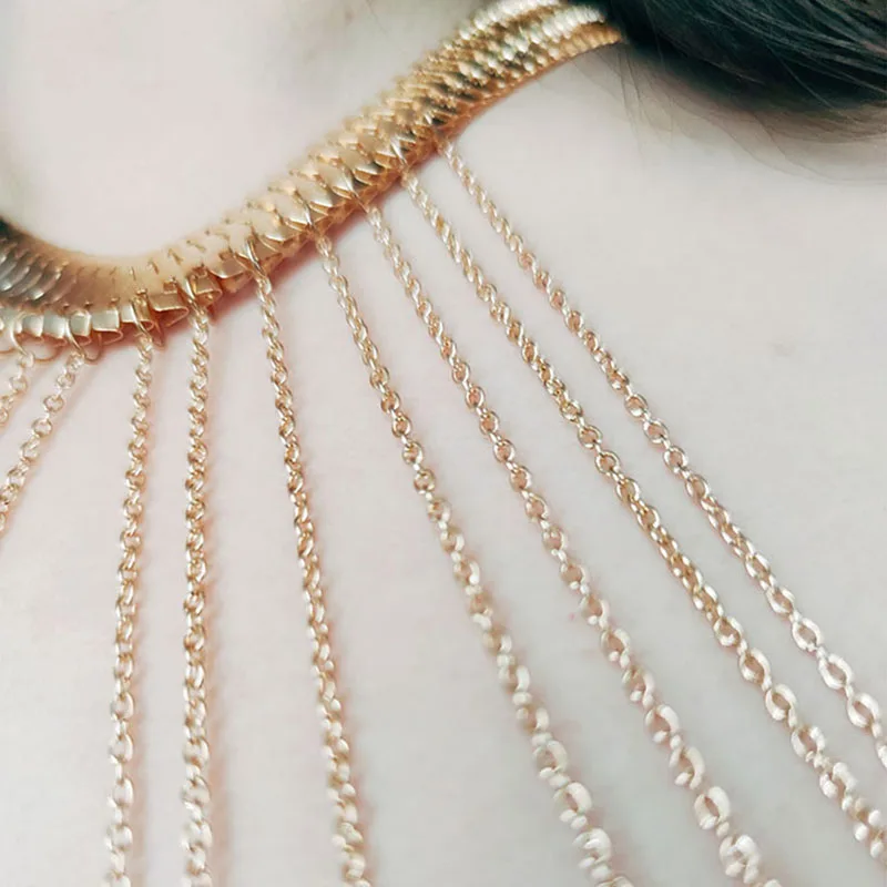 Золотая волнующая обувь ювелирное изделие для тела цепь грудь бикини живота