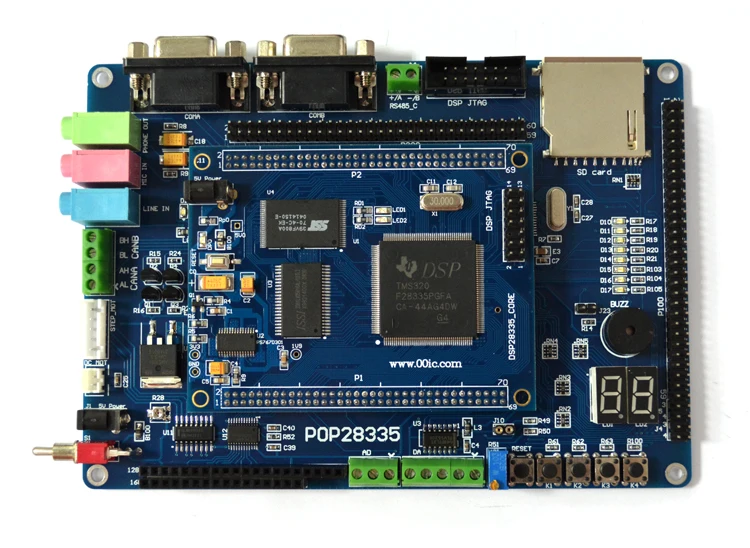 

Макетная плата 00IC POP28335 DSP TMS320F28335, нескользящая обувь, 6-слойная основная плата + брассплата