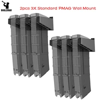 2pcs tactical solid abs 3x standard pmag wall mount magazine rack mag holder for gun safe home magazine storage rack for ar15