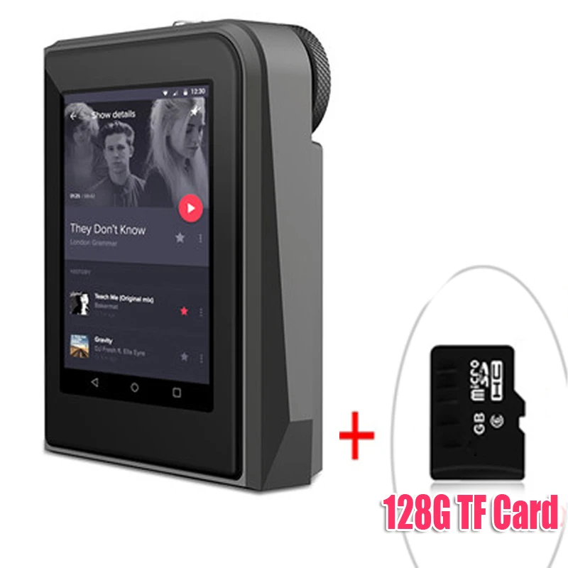 GreyWith128GBTFcard Мини Спортивный MP3 плеер ruidu A50 HD без потерь с экраном 2,5 дюйма Hifi MP3 музыкальный плеер с поддержкой tf-карты 128G/DSD25 - Цвет: GreyWith128GBTFcard