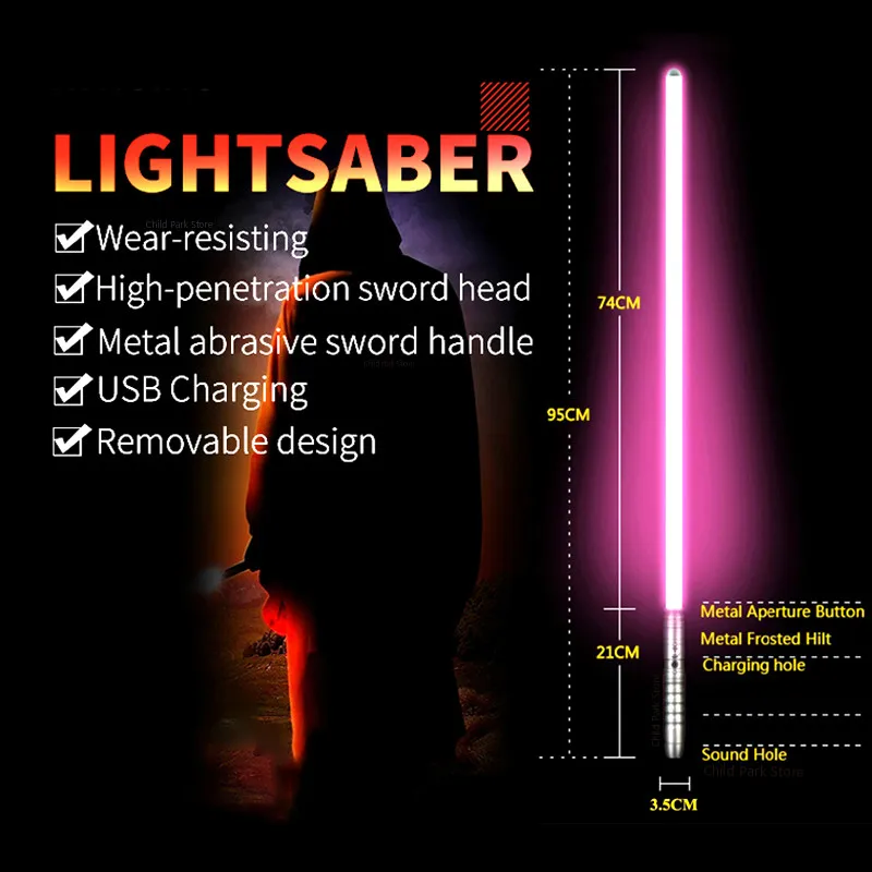 Светильник saber Косплей изменение 11 цветов светильник Luke Saber Jedi Sith Laser Force Fx тяжелый Дуэльный громкий звук