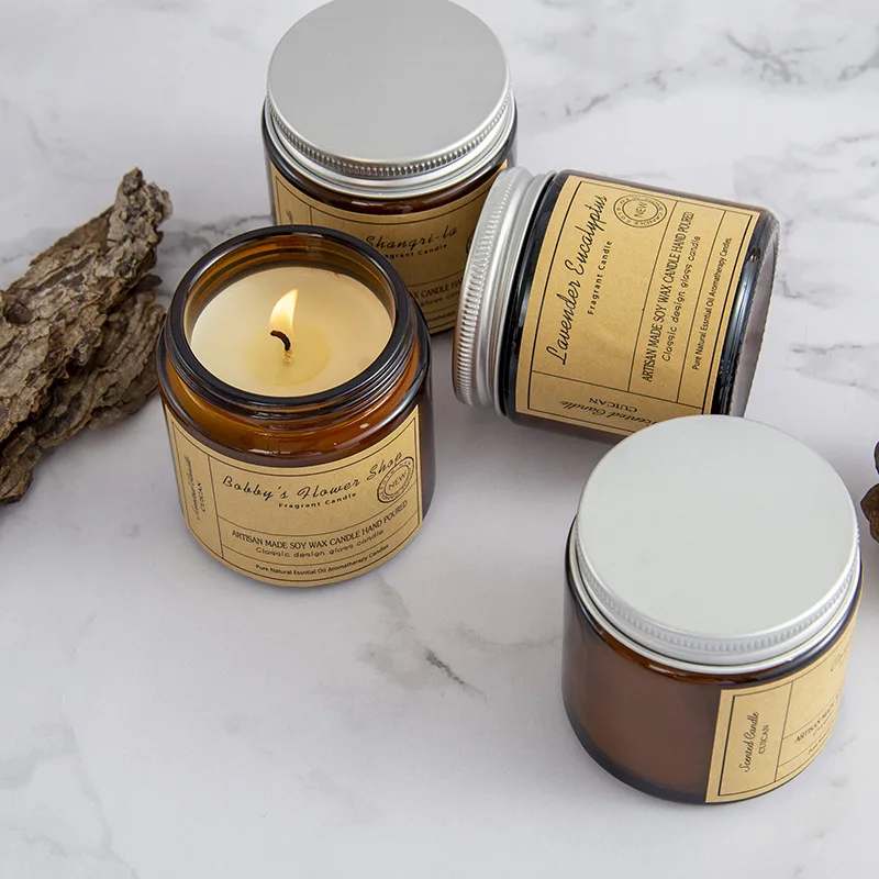 Ручной работы из соевого воска творческий бездымного свечи для ароматерапии