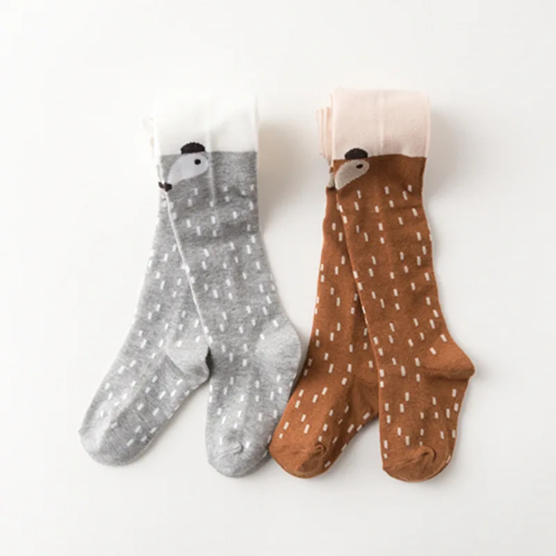 New Autumn Cartoon Fox Baby Girl Tights Cotton Cute Children Stocking  Pantyhose For Kid 0-5 Years best selling YYT358
