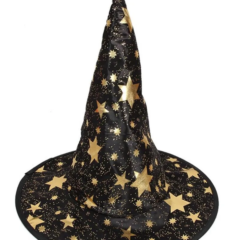 star hat Головные уборы ведьмы; реквизит; маскарадная лента; Шляпа Волшебника; вечерние аксессуары для взрослых и женщин; карнавальный костюм; нарядное платье для вечеринки на Хэллоуин - Цвет: star hat