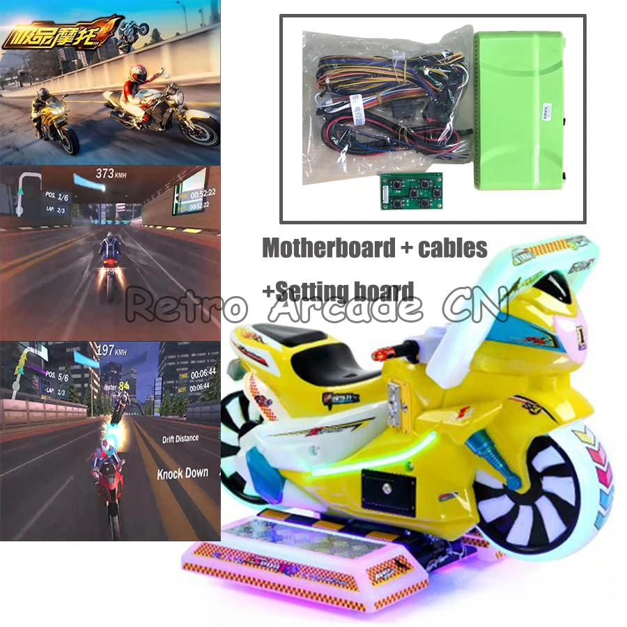 kids racing simulator motor main board kit wire setting board diy assembly coin operated arcade motorcycle