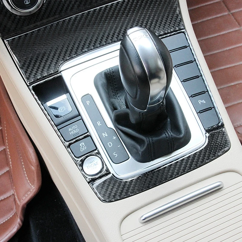

Carbon Fiber Center Console Gear Shift Cover Trim For VW Volkswagen MAGOTAN CC 2012-16 Air Conditioning Navigation Decoration
