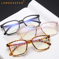 fashion square glasses frame women men vintage transparent leopard eyeglasses clear lens computer eyewear optical spectacles
