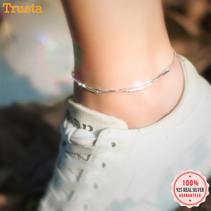 Trustdavis 925 пробы серебряные модные милые двухслойные браслеты для женщин подарок на день Святого Валентина День рождения ювелирные изделия DS776