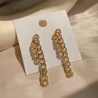 2020 Новый Модный Блестящий Кристалл для женщин серьги контракт, длинное пальто с кисточками для геометрический темперамент Trend старших Висячие серьги ювелирные изделия