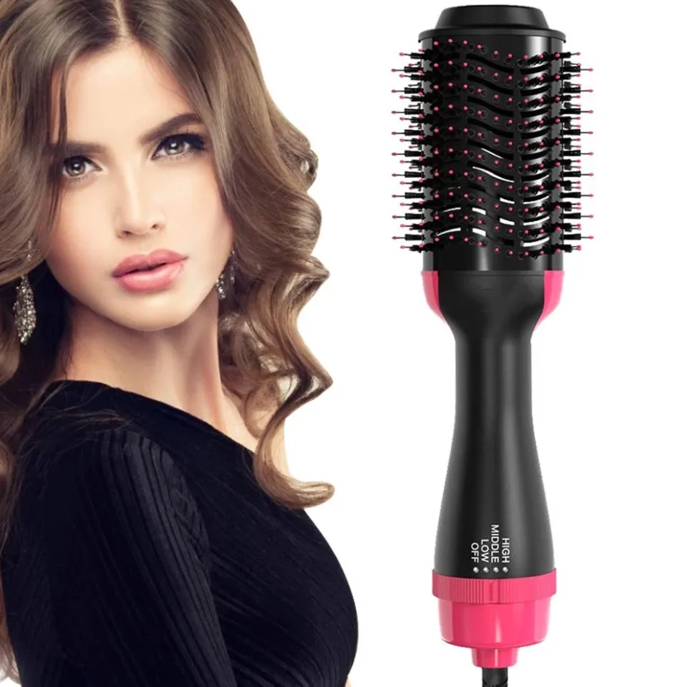

3 in 1 Hair Dryer Brush Blow Dryer Comb Salon Hot Air Brush Hairdryer Blower Brush Hair Negative Ions One-Step Hair Dryer