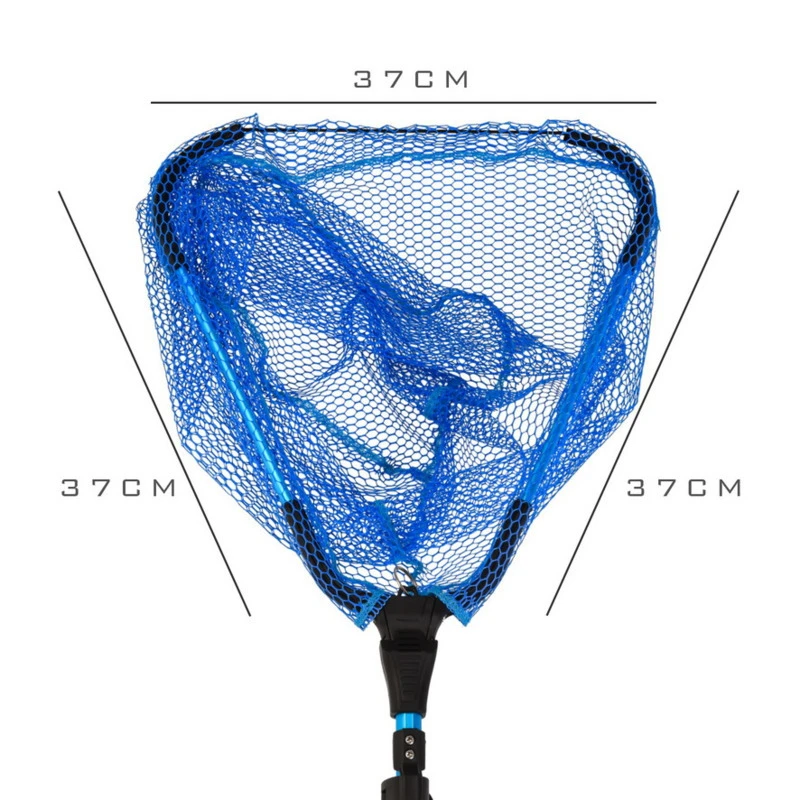 

USA Large opening fishing net Aluminum alloy Triangle Portable Fast folding hand dip net Fly Feeder fish tool Boat Carp Casting