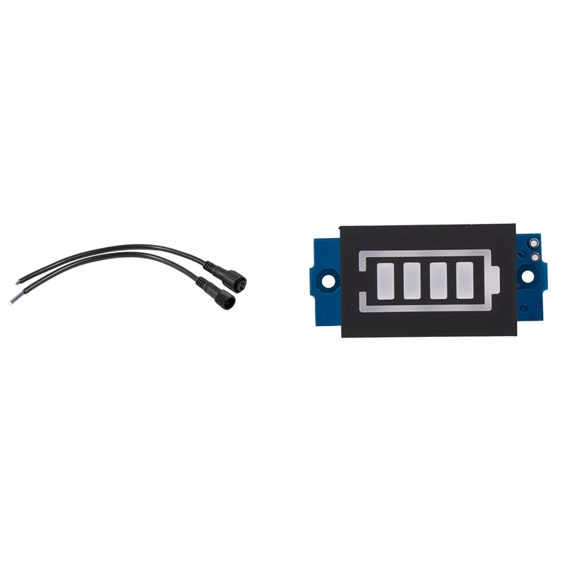 

1 Pair Male Female Plug 2 Pin LED Waterproof Connector Cable & 1 Pcs 1S Series Lithium Battery Capacity Indicator Module