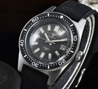 tandorio 41mm 62mas automatic domed sapphire glass luminous nh35a pt5000 movement 300m diving mens watch waffletropic strap