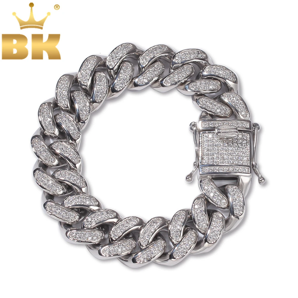 Браслеты BLING KING из нержавеющей стали ювелирные украшения в Кубинском стиле