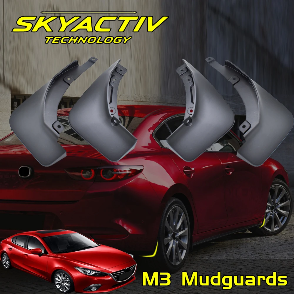 

Для Mazda 3 Axela 2020 2021 2019 2018 автомобильные аксессуары защитные передние и задние грязеотталкивающие Брызговики Накладка защита от брызг Стайлин...