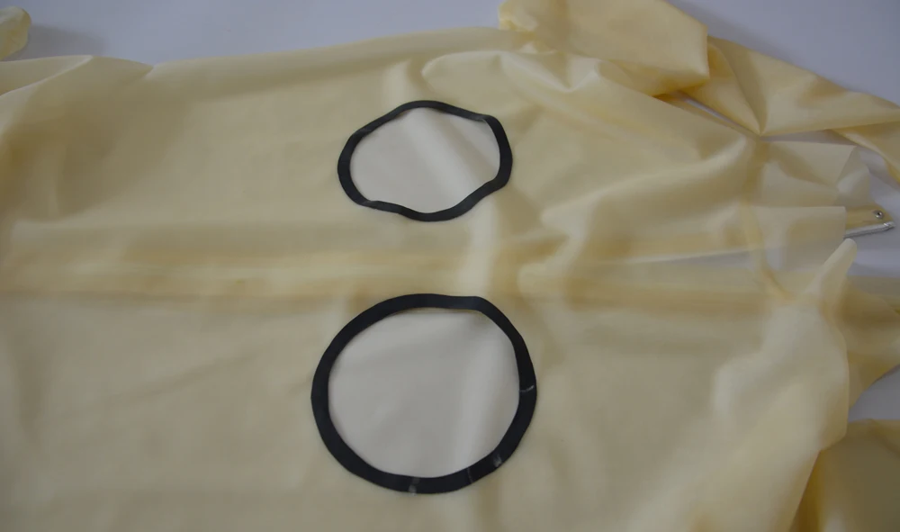 Комбинезон из натурального латекса с вырезами прозрачные резиновые костюмы