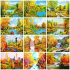 Алмазная вышивка EverShine, картина с квадратными стразами, весна, вышивка крестиком, природный пейзаж, стразы, искусство, озеро, домашний декор