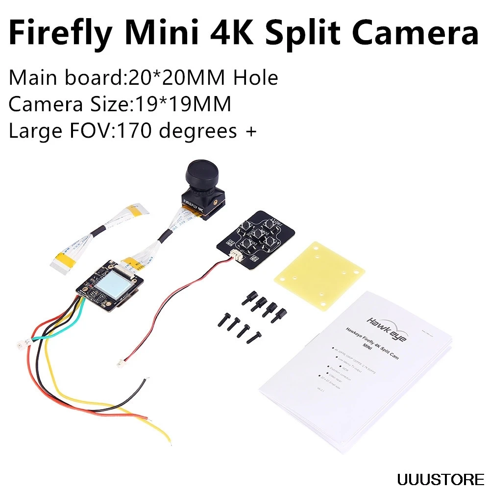 Мини камера Hawkeye Firefly 4K WDR датчик с низкой задержкой ТВ выход для записи HD