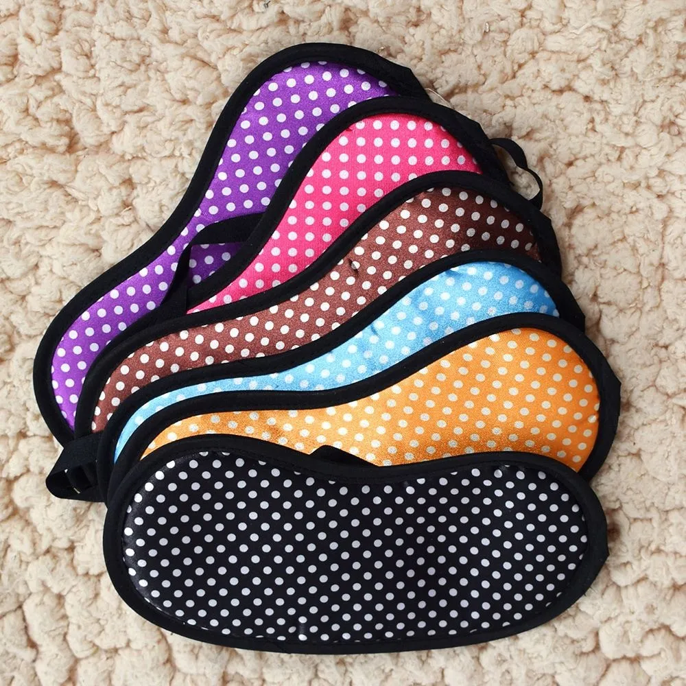 Разноцветная маска в мелкий горошек для сна расслабляющая дорожная забавная