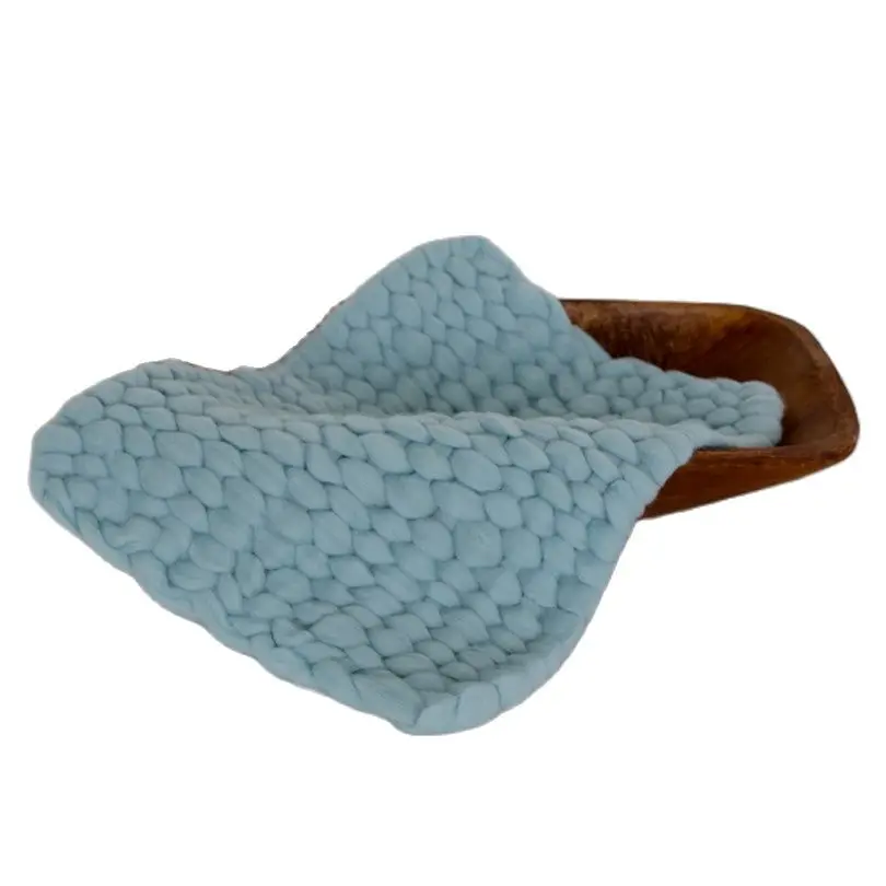 Одеяло для новорожденных шерсть ребенок позирует погремушка чехол слой реквизит