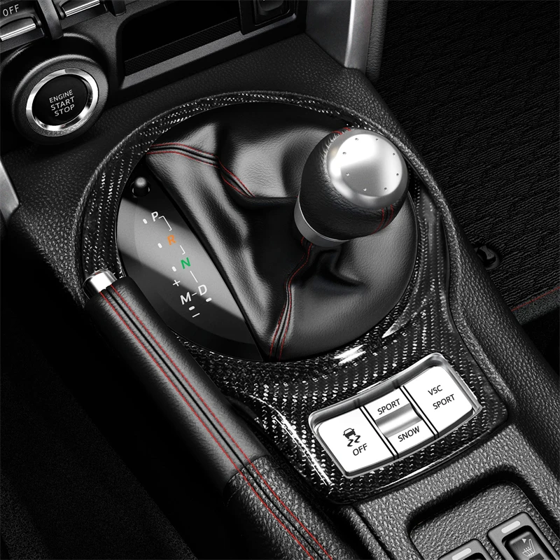 

Carbon Fiber Car Accessories Interior Control Gear Box Shift Panel Modification Cover Trim Stickers For Toyota GT86 2012-2016
