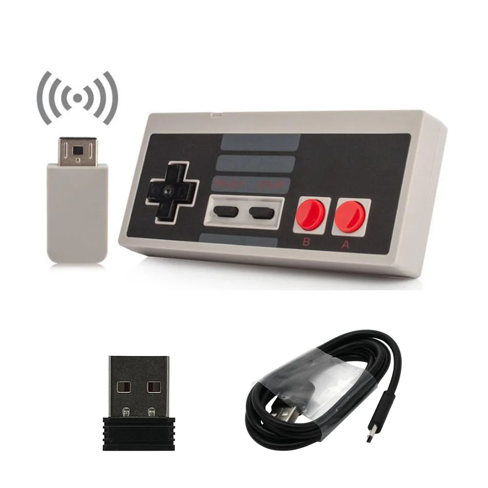 

Беспроводной игровой контроллер для классических игр Mini NES и ПК с беспроводным приемником геймпад и USB-приемником