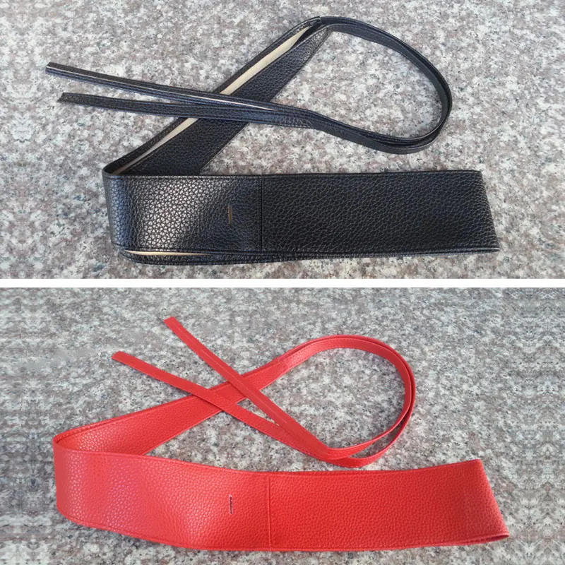 2019 Модные женские широкие корсеты из искусственной кожи на шнуровке ремни для