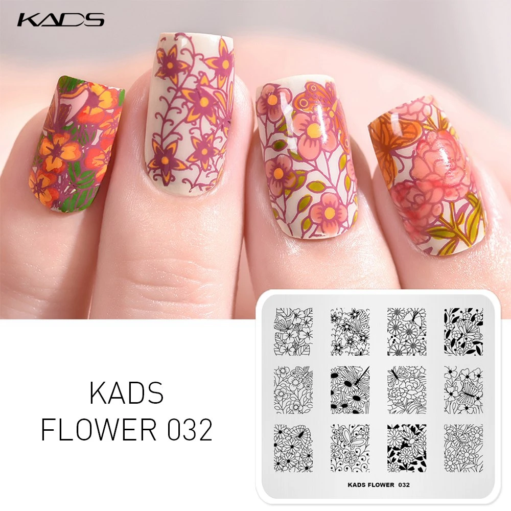 KADS цветок 032 симпатичный фотосессия шаблоны сделай сам украшения для ногтей