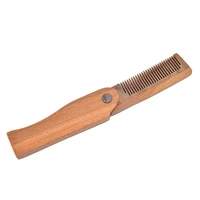 1pc natural woodhorn fold comb hair comb for men beard care anti static comb hair care tools hair brush