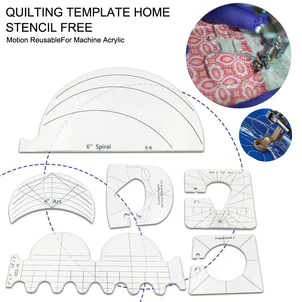 6 шт./компл. швейный инструмент для начинающих машинок бесплатный трафарет