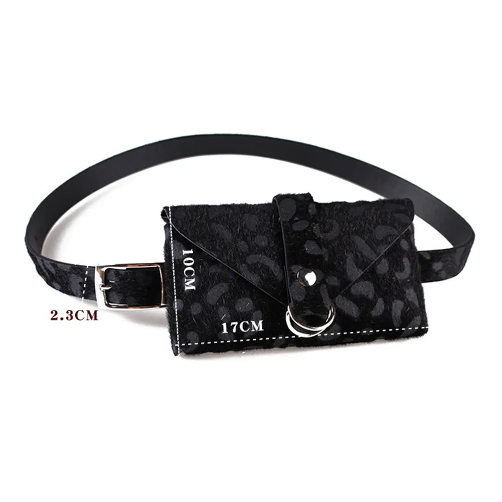 Женская поясная сумка с леопардовым принтом регулируемый ремень сумочка для
