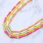 Неоновое эмалированное ожерелье-чокер с цепочкой для женщин и девушек, украшение с модным кулоном, ювелирное изделие, ожерелья с кисточками в готическом стиле, украшенная цепочкой