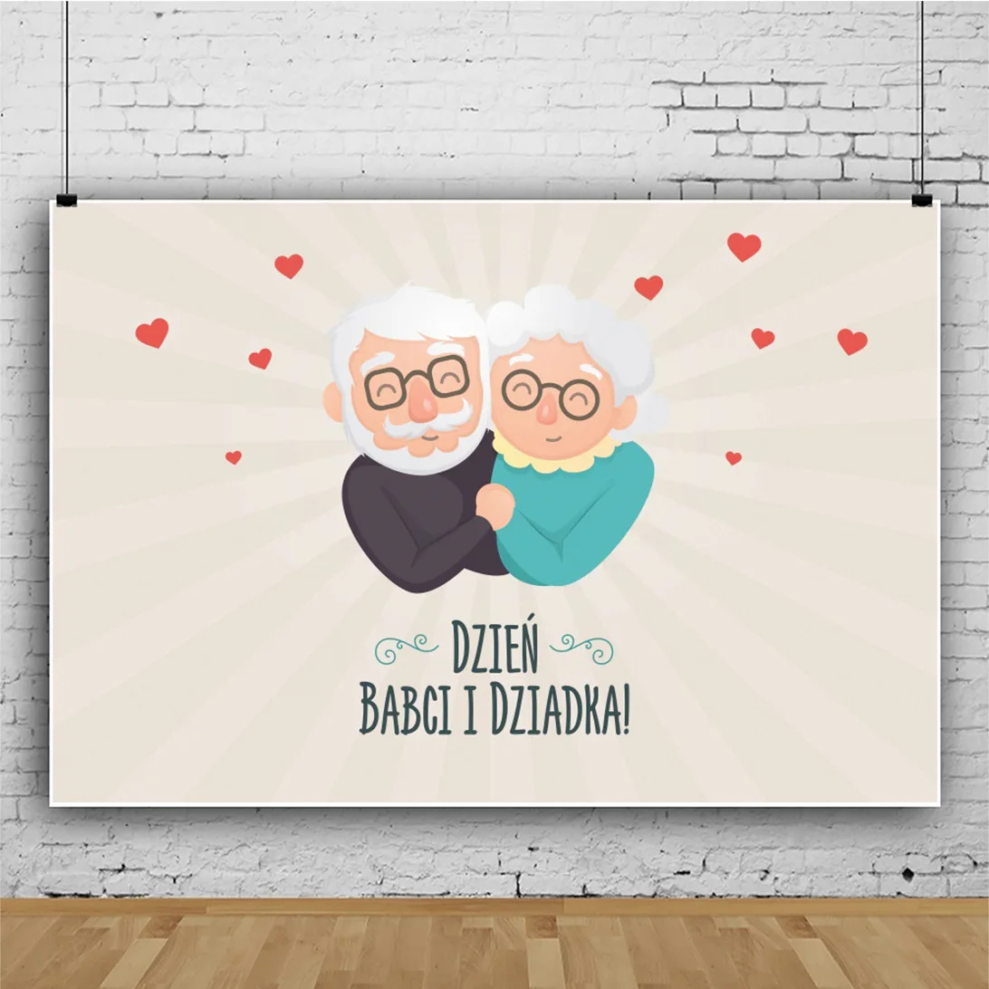 

Dzień Babci I Dziadka Happy Grandparents Day Photography Backdrop Family Party Background Custom Photocall Booth