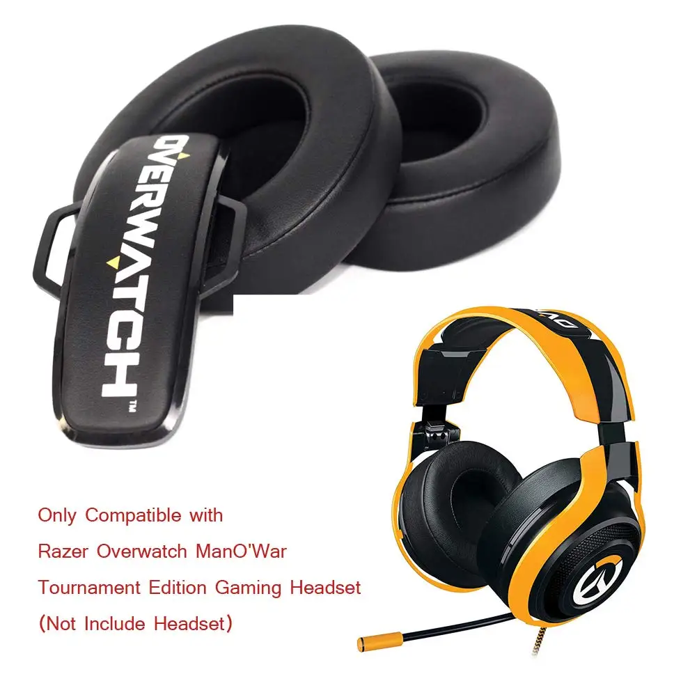 Overwatch Замена амбушюр Подушка губка оголовье пена наушник для razer mano-war 7,1/Overwatch Tournament Edition наушники гарнитура - Цвет: Overwatch