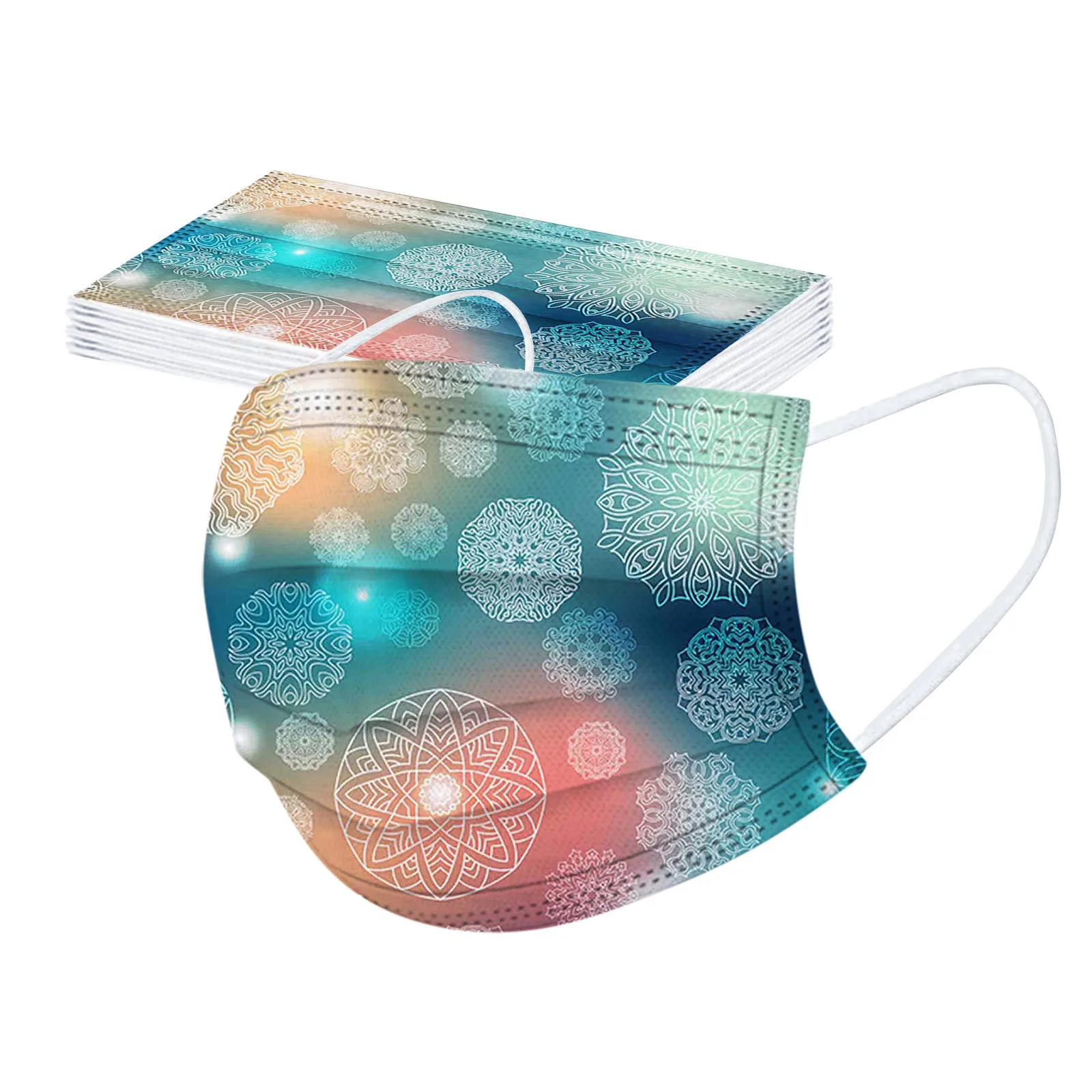 10 шт. маски для взрослых с принтом снежинок | Аксессуары одежды