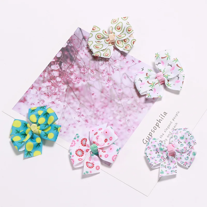 Все включено ткань заколки для волос цветок лук головной убор заколка детей