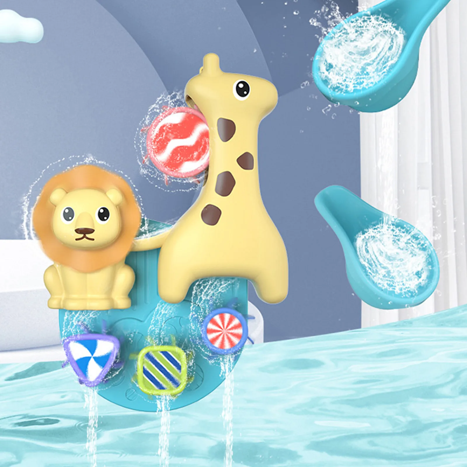 

Children's Bath Toy Bathroom Cartoon Long-King Deer Zhuanzhuanle Spray Shower