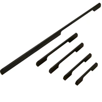 American Style Black Cabinet Handles Gold Aluminum Alloy Kitchen Cupboard Pulls Drawer Knob Furniture Handle Length 600mm-1200mm