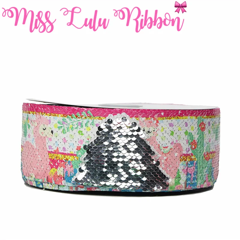 Бант для волос с фруктами мороженым альпакой розовым фламинго двусторонними