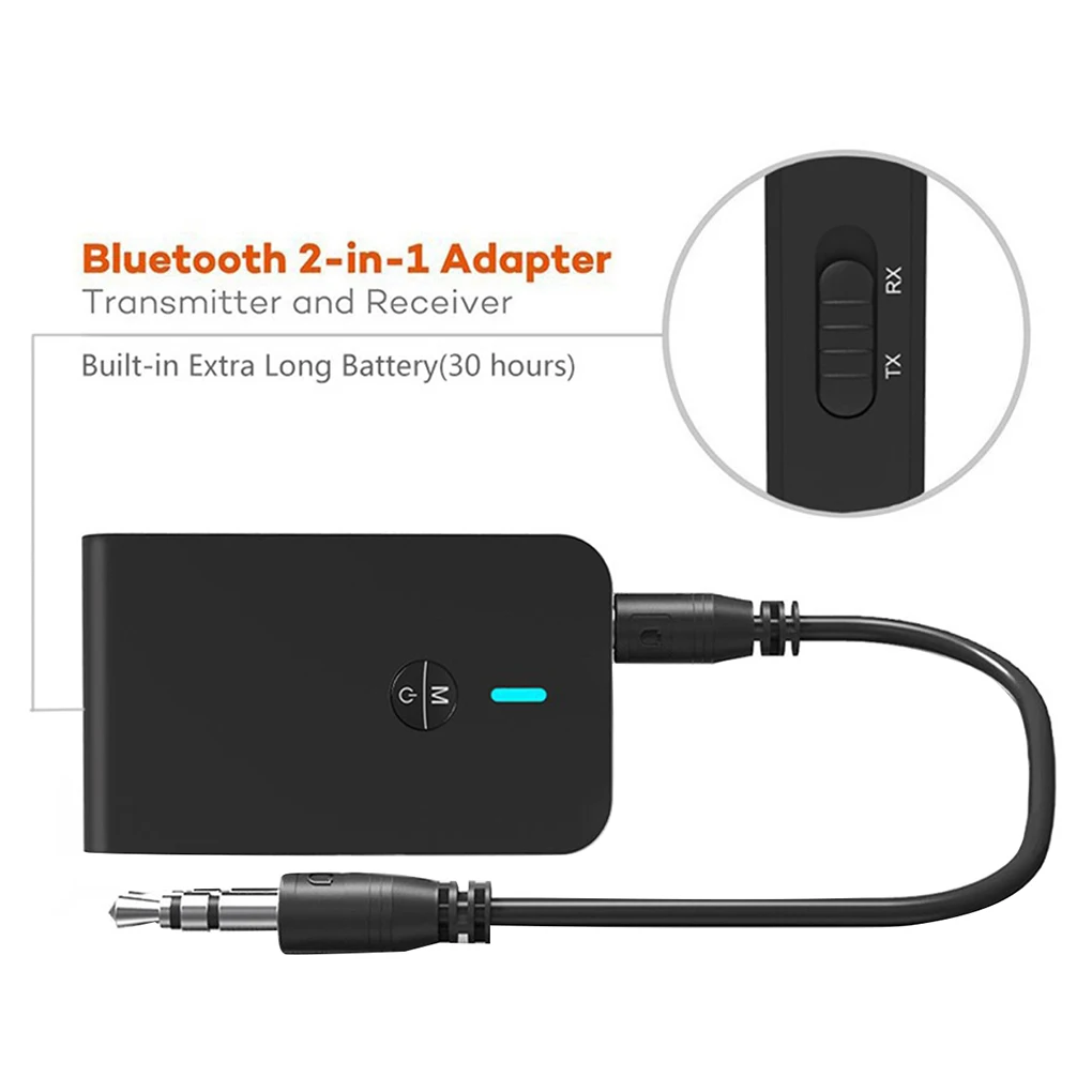 

Приемник-передатчик Bluetooth 5,0 с низкой задержкой, 2 в 1, беспроводной аудио адаптер для автомобиля, ТВ, ПК, динамика, наушников с разъемом Aux 3,5 мм
