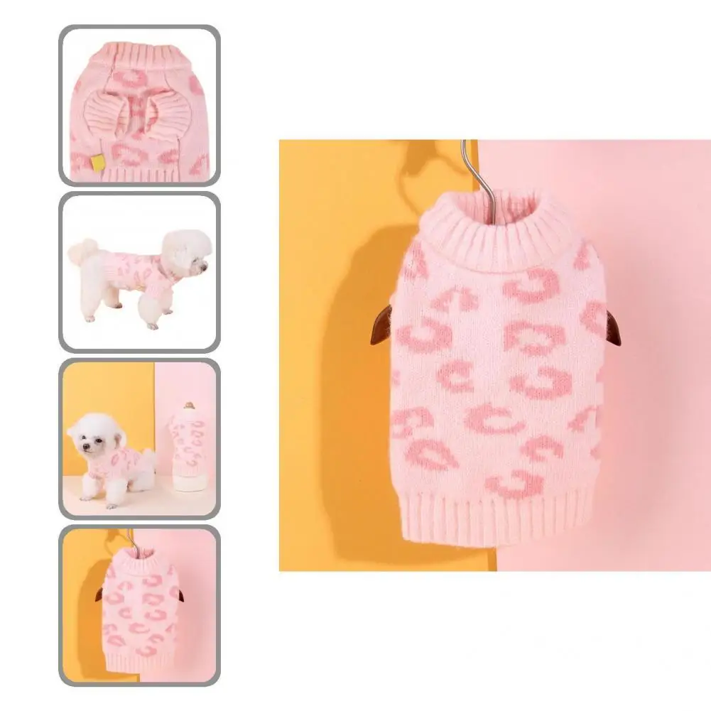 

Flexible Useful Knitted High Elasticity Dog Coat Cozy Pet Coat Attractive for Outdoor