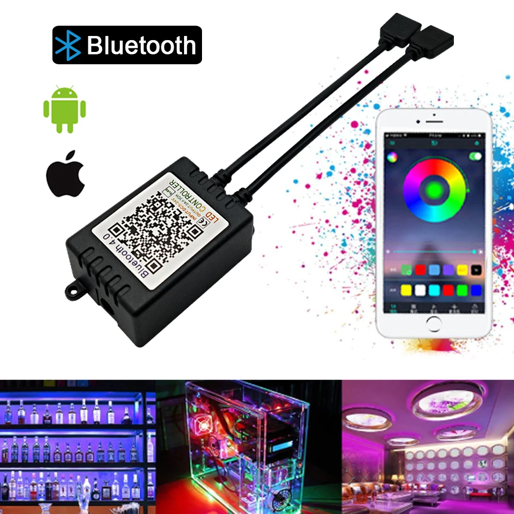 APP телефона RGB/RGBW контроллер Bluetooth светодиодный постоянного тока 5 В 12 24 ИК пульт