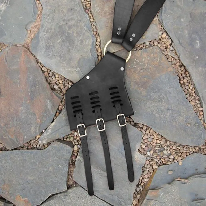 Средневековый плечевой ремень держатель меча кожаный ножницы лягушка Ларп