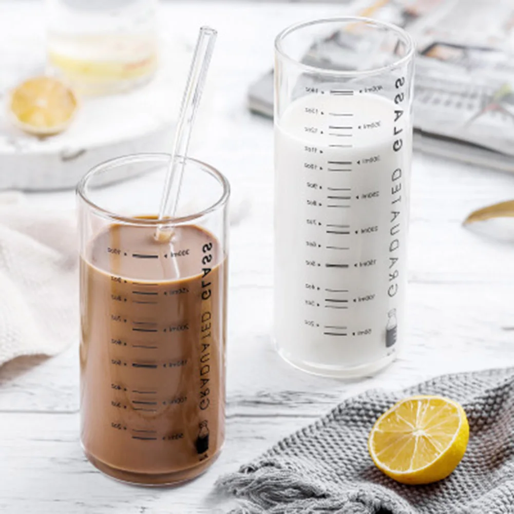 Термостойкие высококачественные боросиликатные чашки со шкалой детская чашка