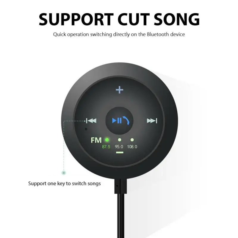 Автомобильный Bluetooth-передатчик громкой связи с USB USB-плеер приемник FM/AUX для IPhone IPad