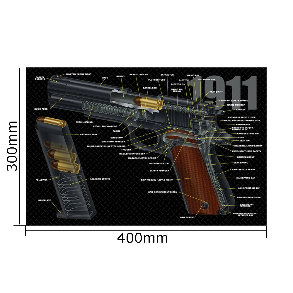 Коврик для чистки пистолета AR15 AK47 Glock colt1911 SIG SAUER P320 M92 | Спорт и развлечения