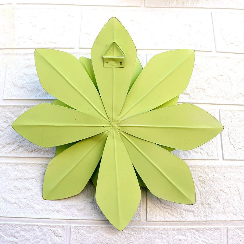 

Metal Flower Wall Decoration Art Ornaments Flower Wall Art That Can Be Hung on the Porch of the Living Room (Green)