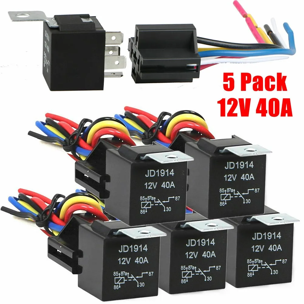 12V 30/40 Amp 5-контактный SPDT автомеханический переключатель электрическое Реле
