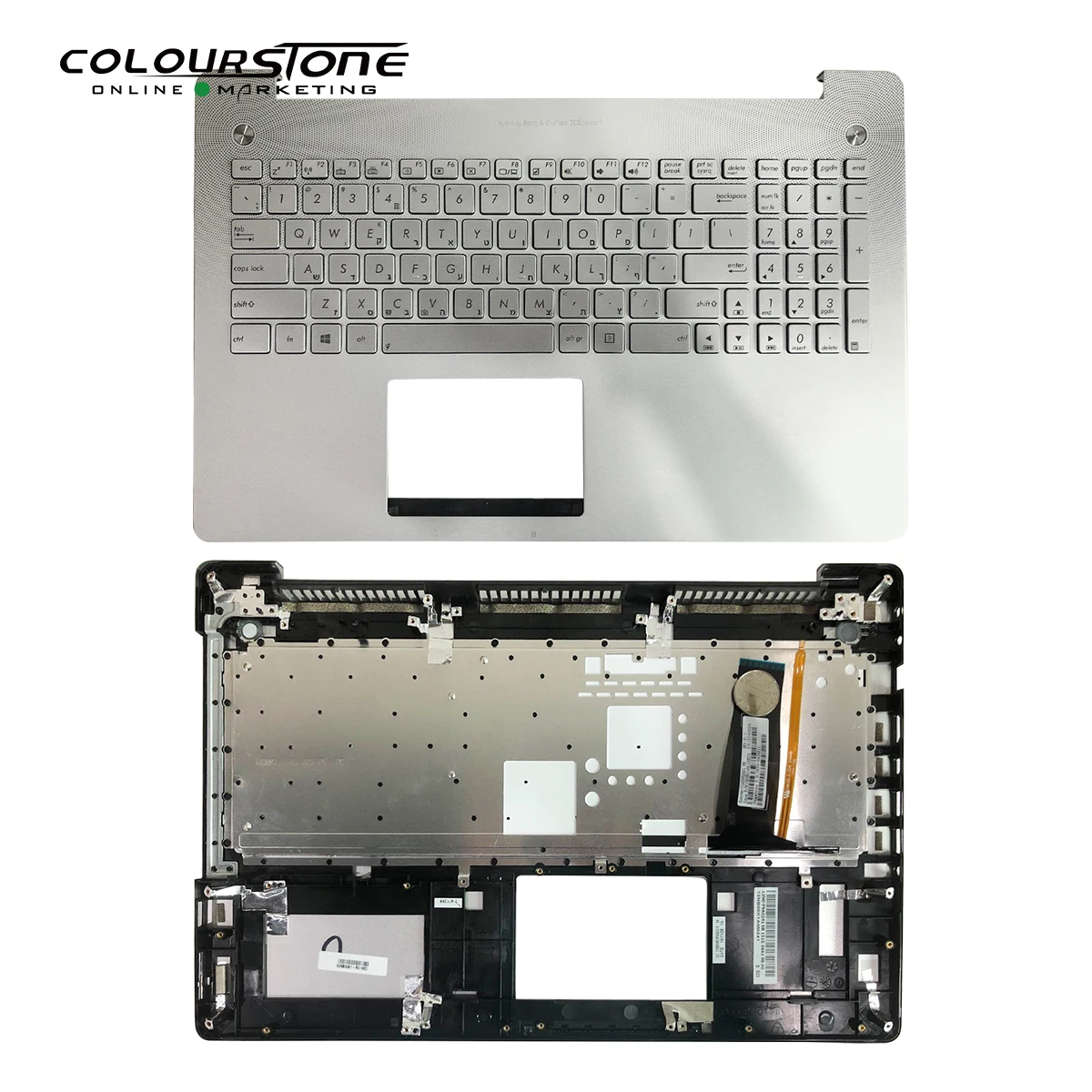 Клавиатура для ноутбука на иврит HB подсветка ASUS R552JV R552J N550JV/JK/LF Q550 Q550LF/J/JK с верхней